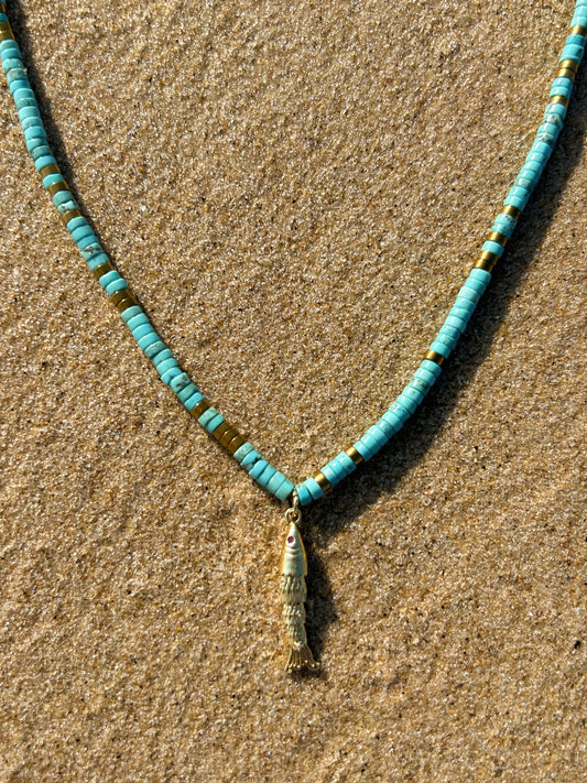 Turquoise Fish Pendant